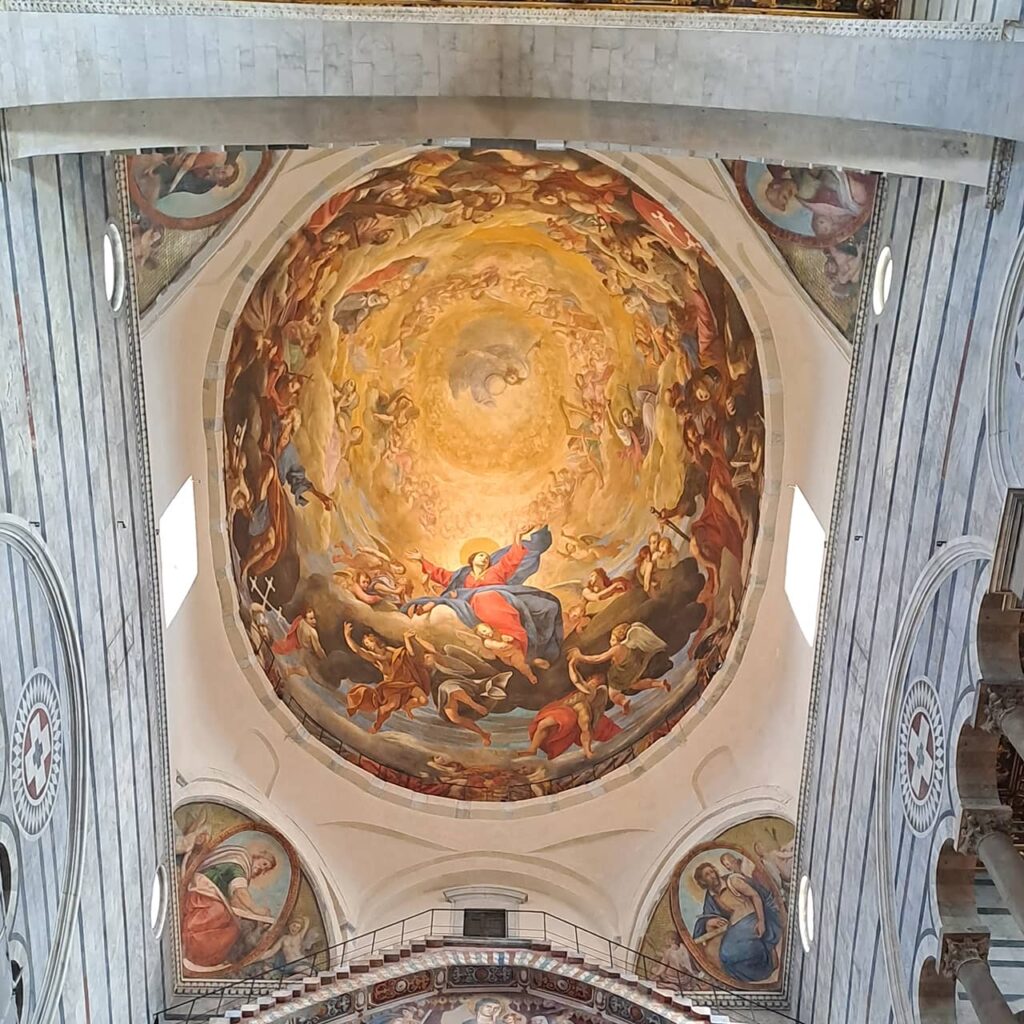 affresco di orazio riminaldi cupola cattedrale di pisa